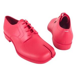 Maison Margiela Rubber Tabi Lace-Up Shoes US 6 EU 36 Womens Matte Red $850
